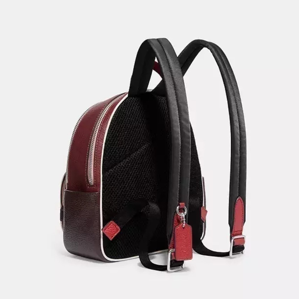 Coach โข Mini Court Backpack In Colorblock Ski Speed Graphic Powder Pink Multi - Picture 3 of 16